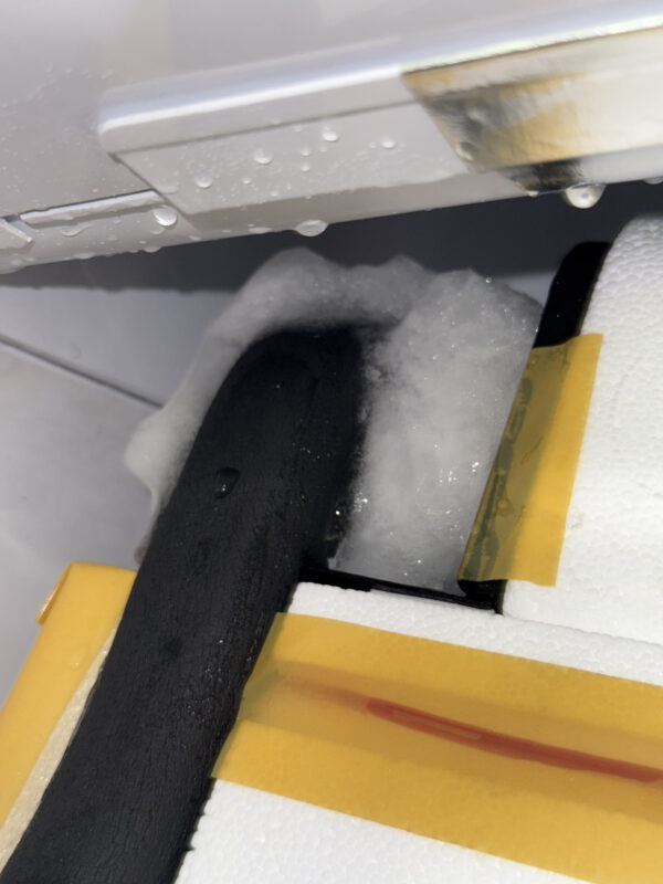 This is exactly how it froze up—lots of ice didn’t make it into the picture.